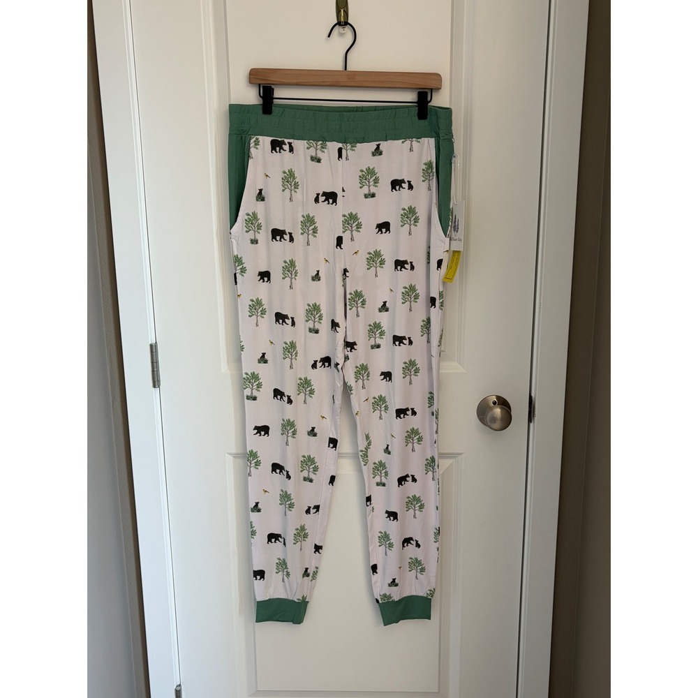 Wildflower Baby Pajama Pants Bamboo Viscose Spandex Bear Tree Print XL‎